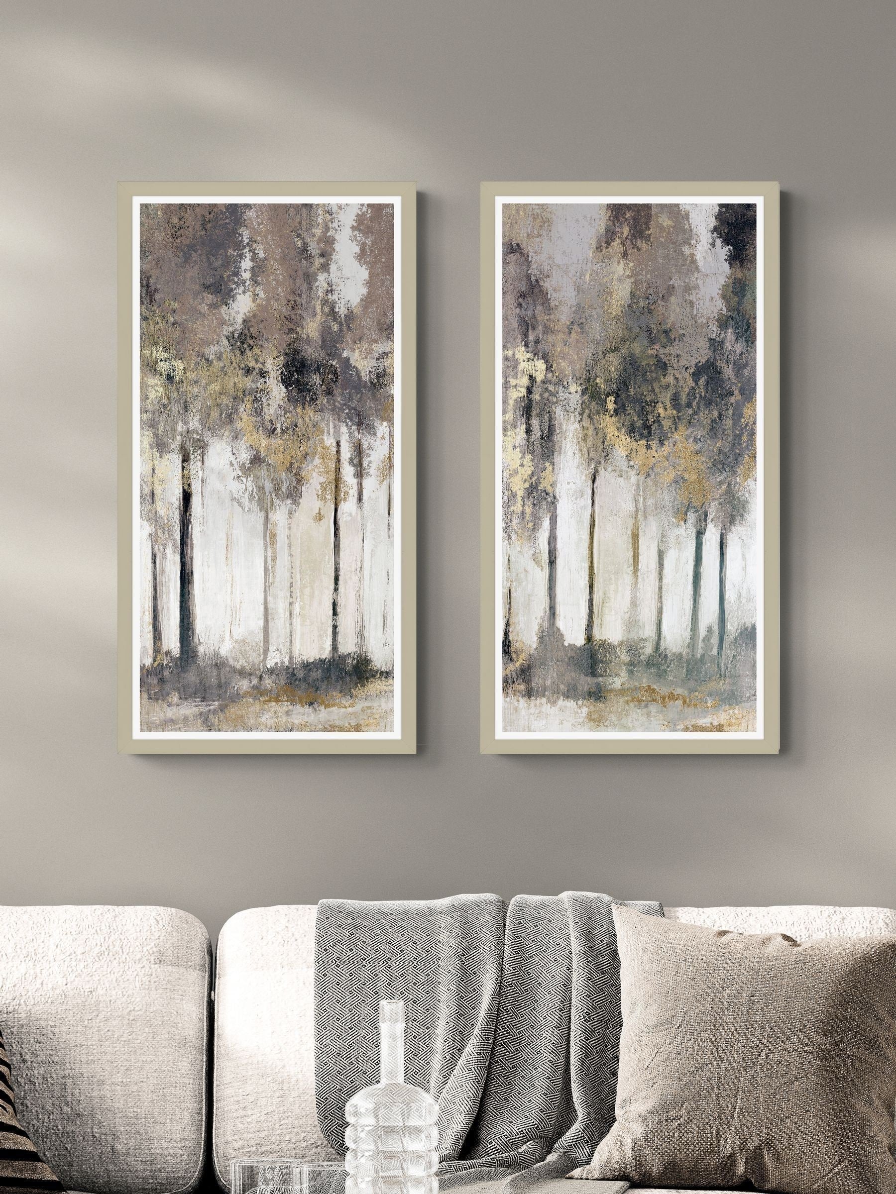 Artko taupe tales of the timber framed art set of two - British product