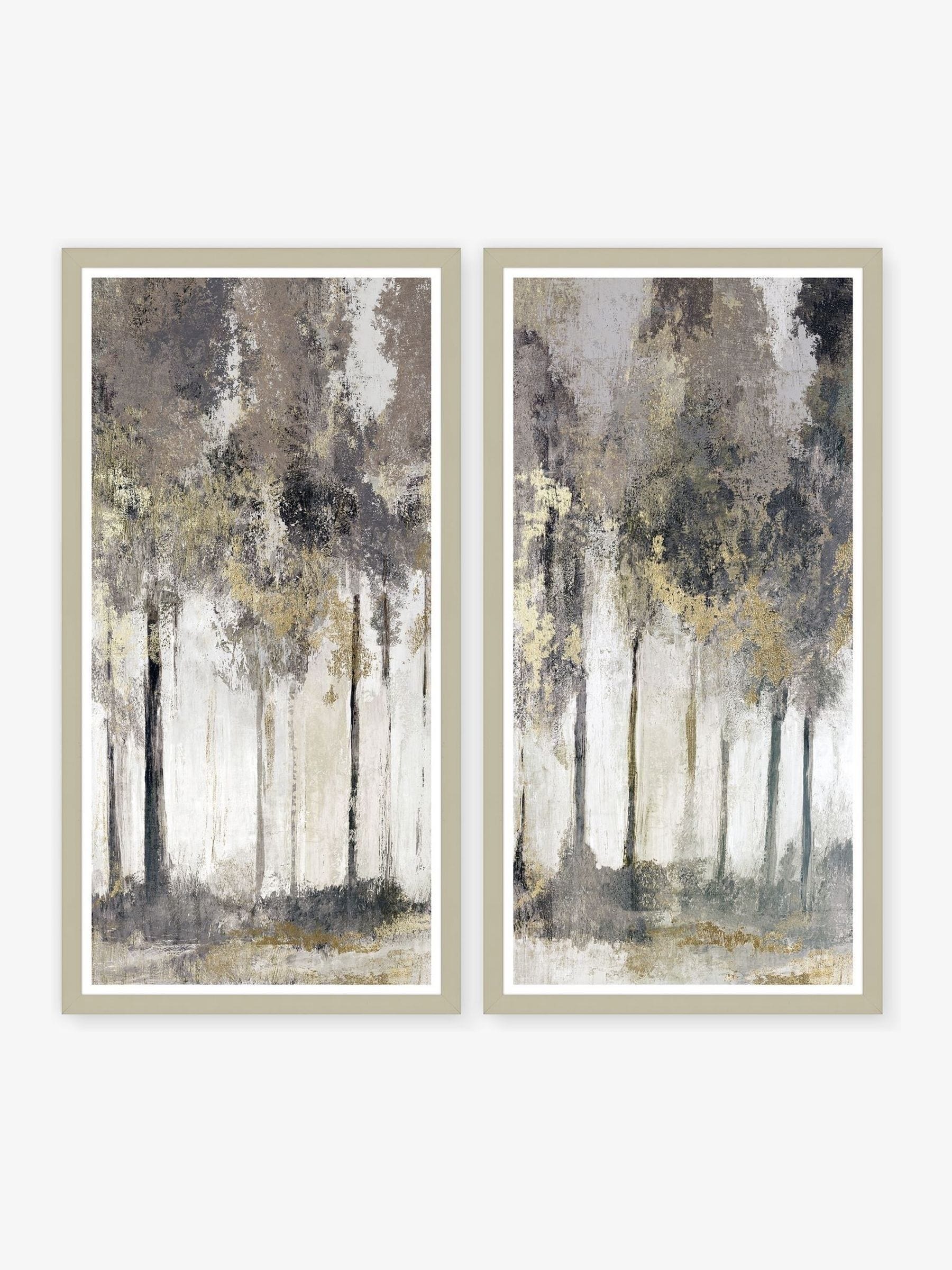 Artko taupe tales of the timber framed art set of two - British product