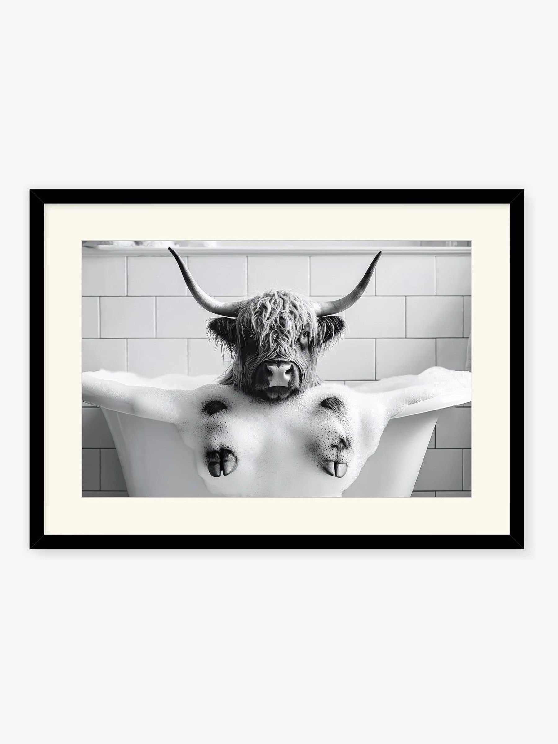 Artko Highland cow framed art 63.5cm x 83.5cm - British product