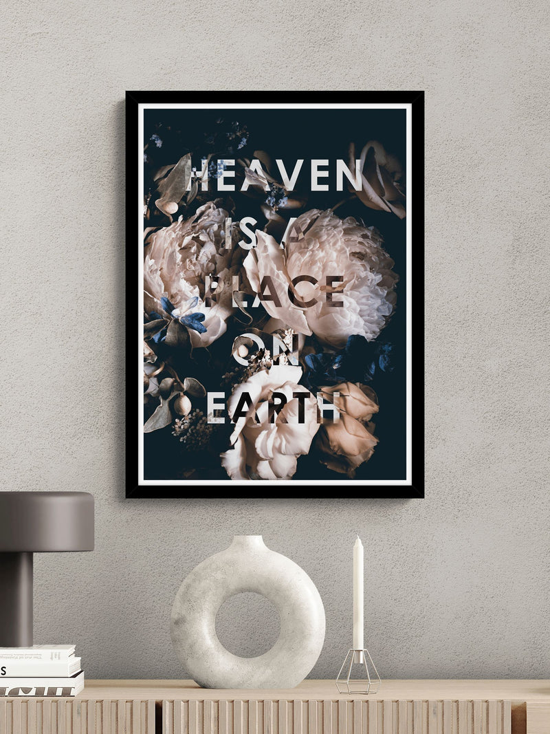 Artko Black Heaven is a Place on Earth framed art 73.5 x 53.5 cm - British product
