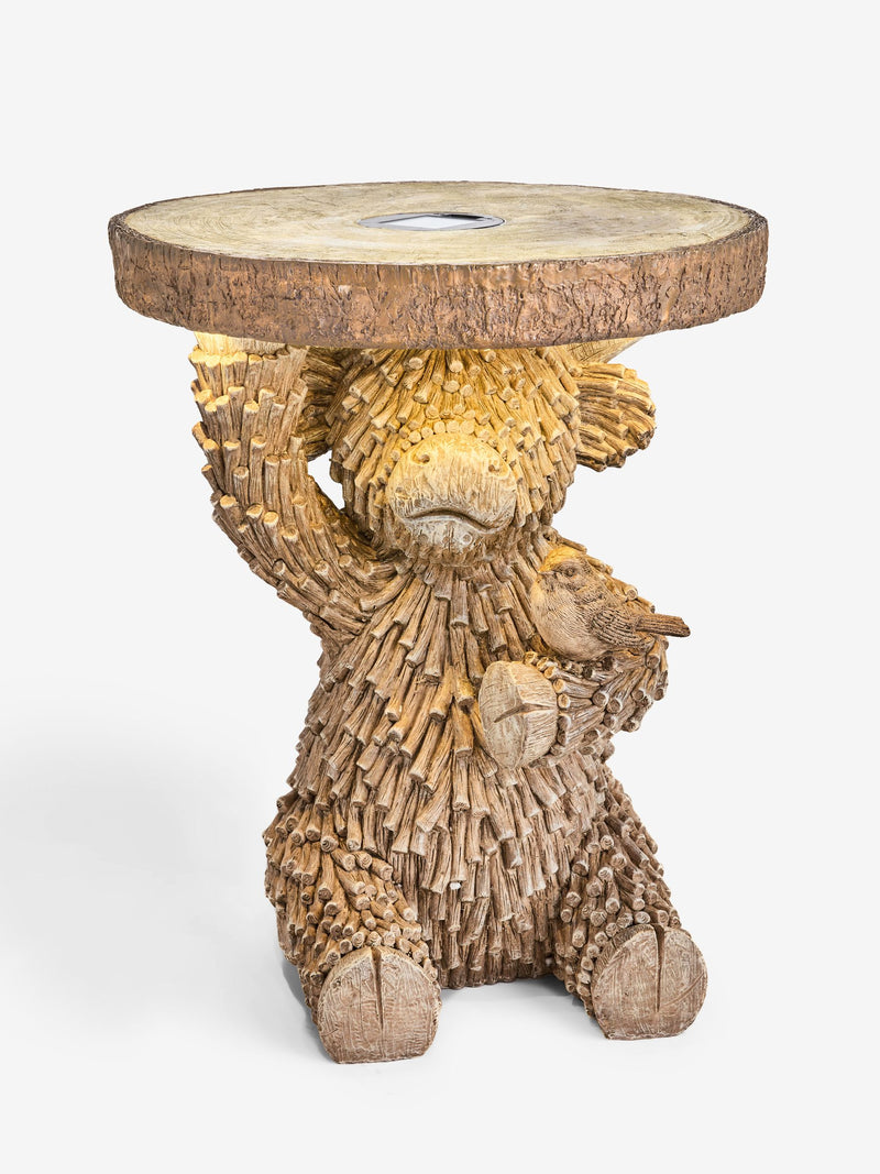 Hamish Highland Cow solar side table - British product
