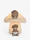 Outdoor solar light Hamish on toadstool resin - British product