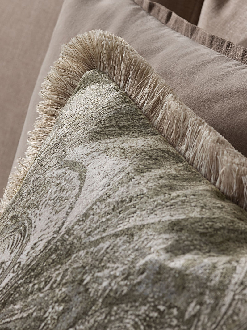 N. Premium green paisley cushion 50x50cm (British brand)