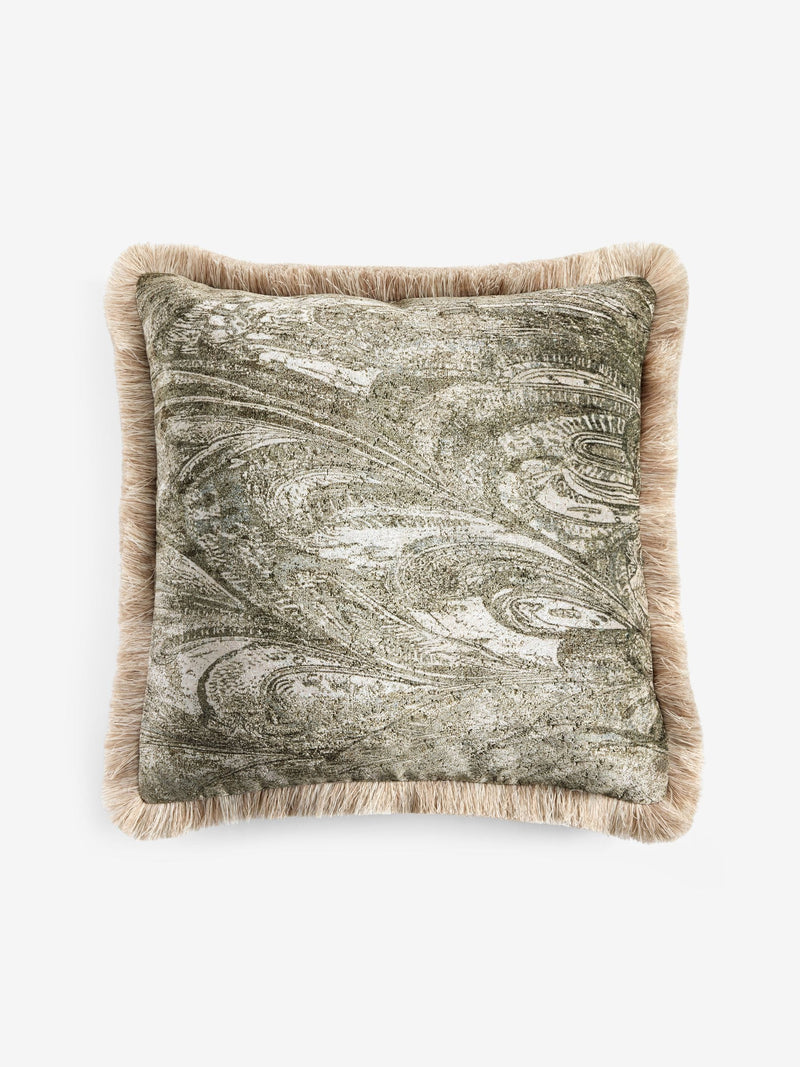 N. Premium green paisley cushion 50x50cm (British brand)