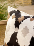Woven ikat cushion black white 50x50cm, UK version