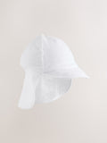 White crinkle baby legionnaire hat (British brand)