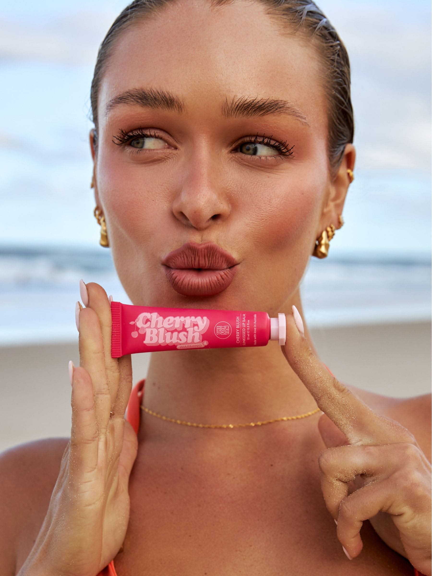 The Fox Tan Cherry Blush lip balm 15ml (British brand)