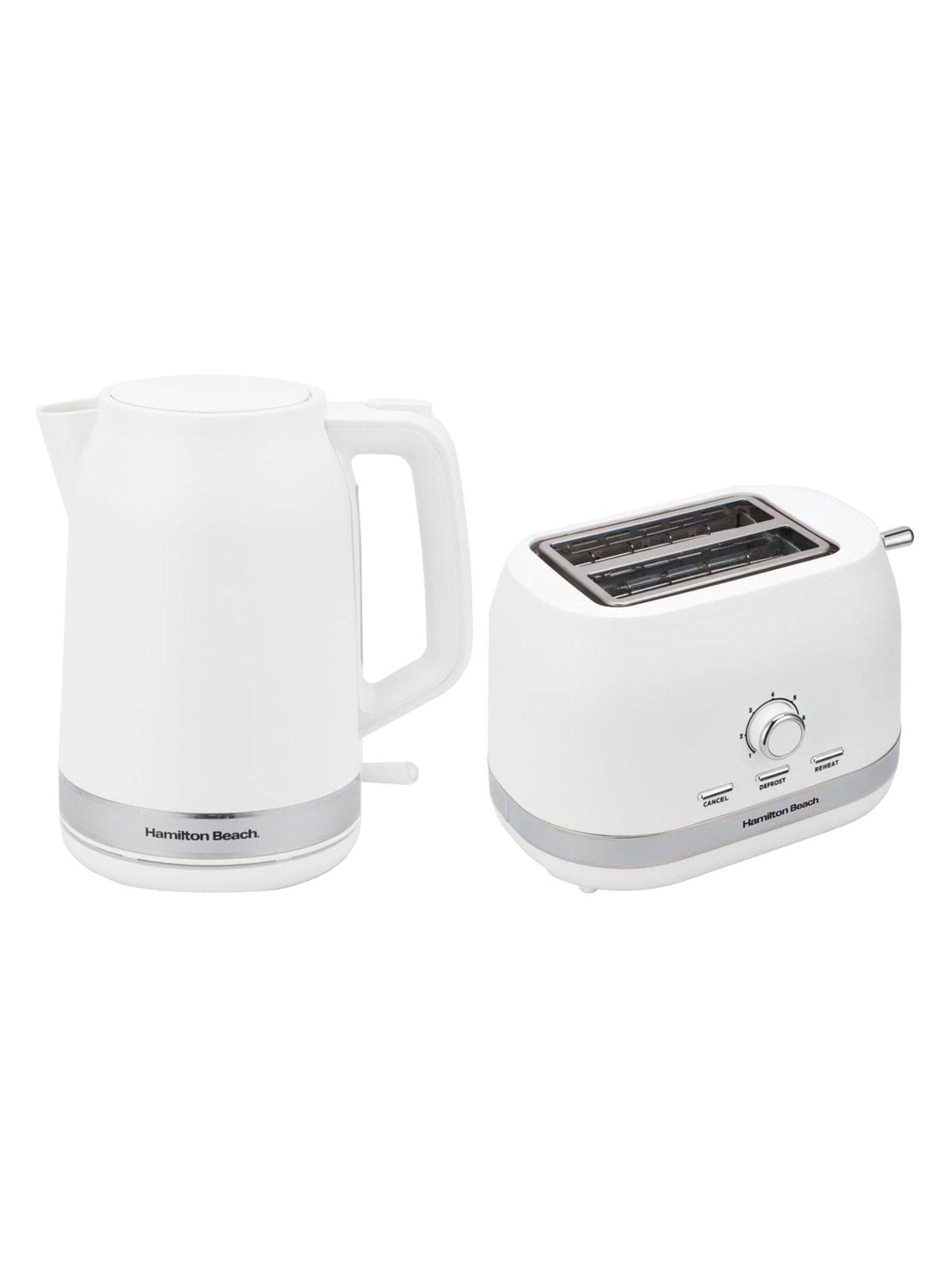 Hamilton Beach White Ella Breakfast Kettle and Toaster Set