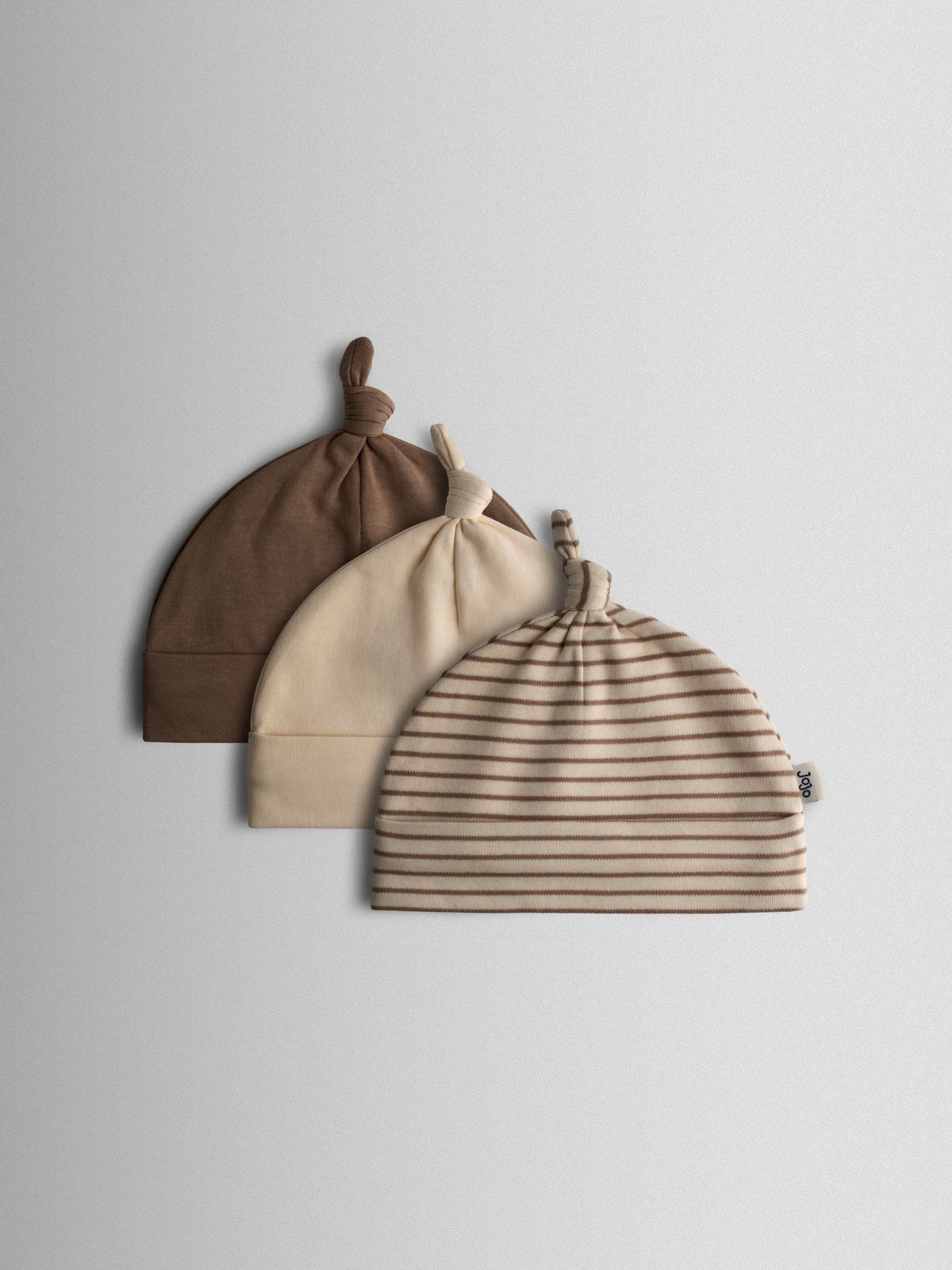 JoJo Maman Bébé baby hat 3-pack brown (British brand)
