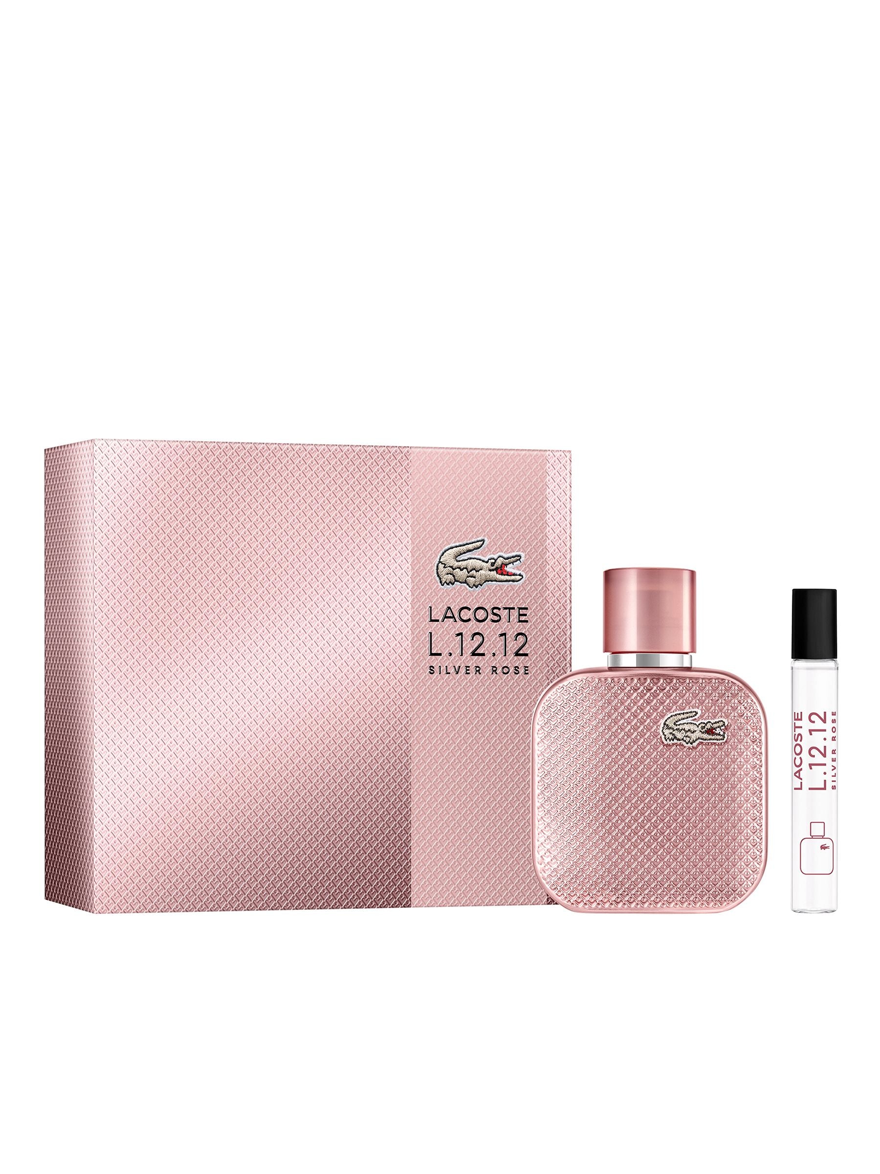Lacoste L1212 Silver Rose Eau de Parfum 50ml & Travel Spray 7.5ml Gift Set