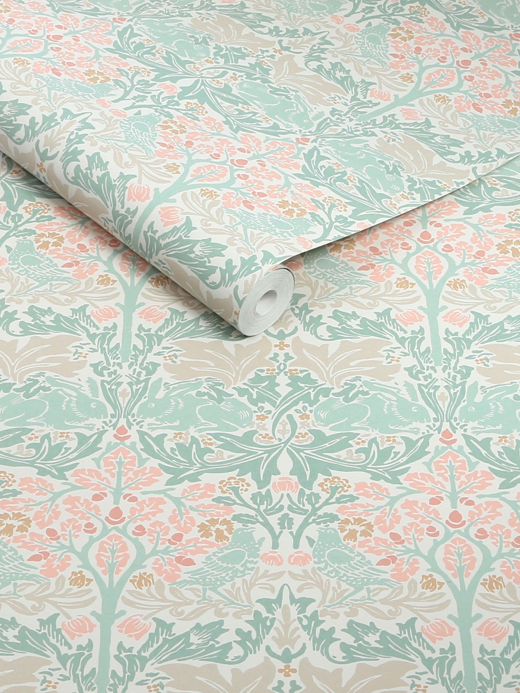 William Morris wallpaper sample Brother Rabbit Lullaby Blue A4 - British product