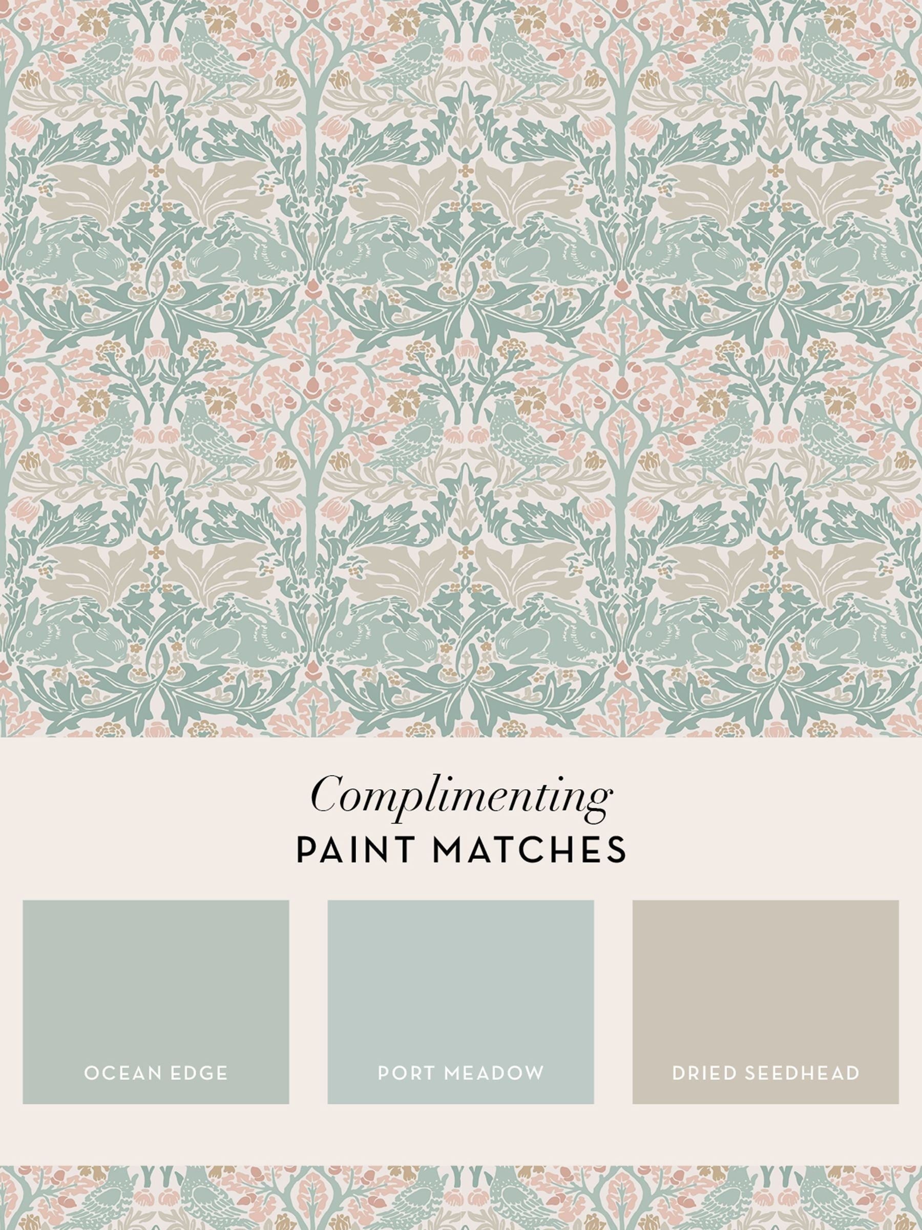 William Morris wallpaper sample Brother Rabbit Lullaby Blue A4 - British product