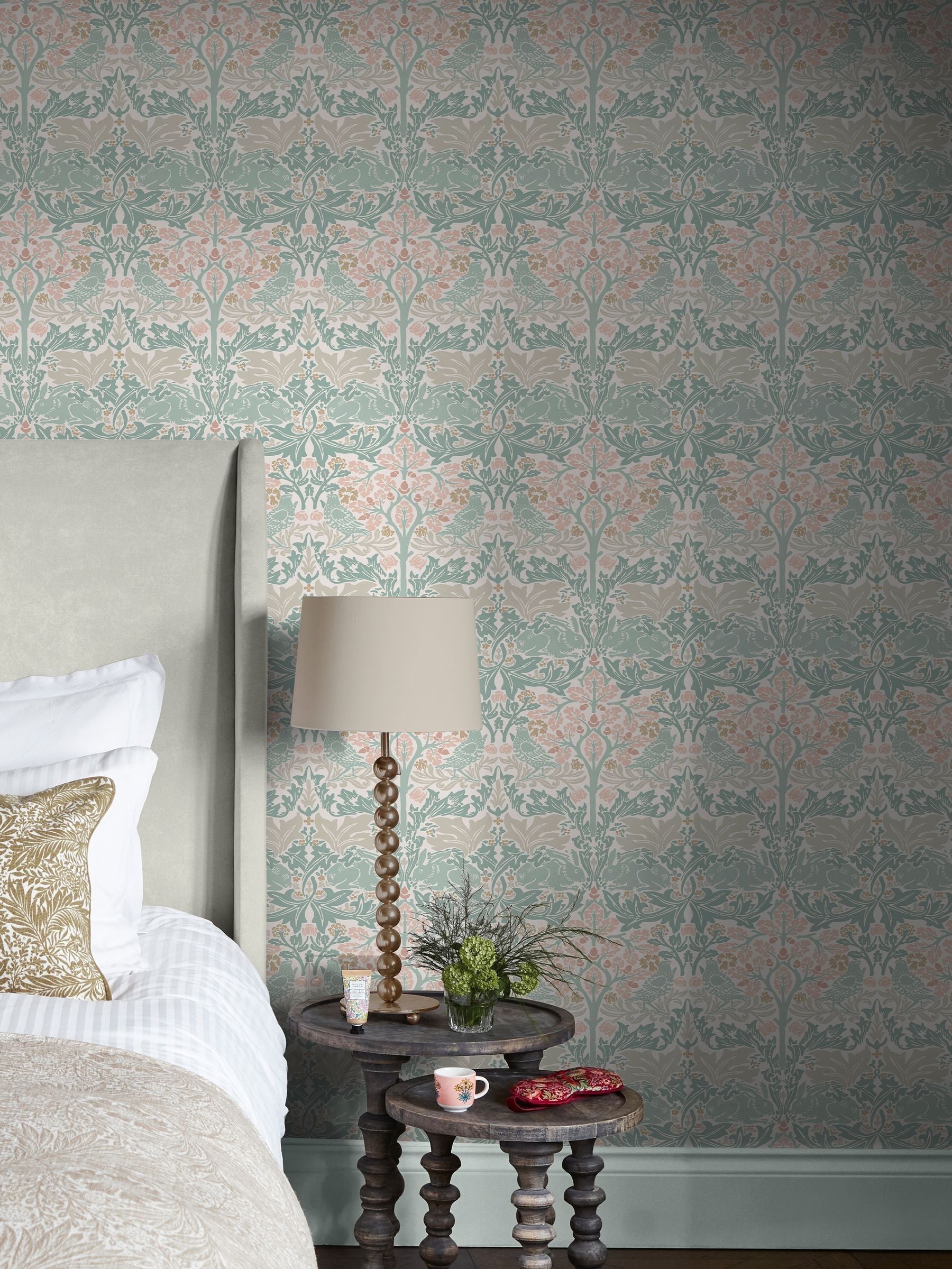 William Morris wallpaper sample Brother Rabbit Lullaby Blue A4 - British product
