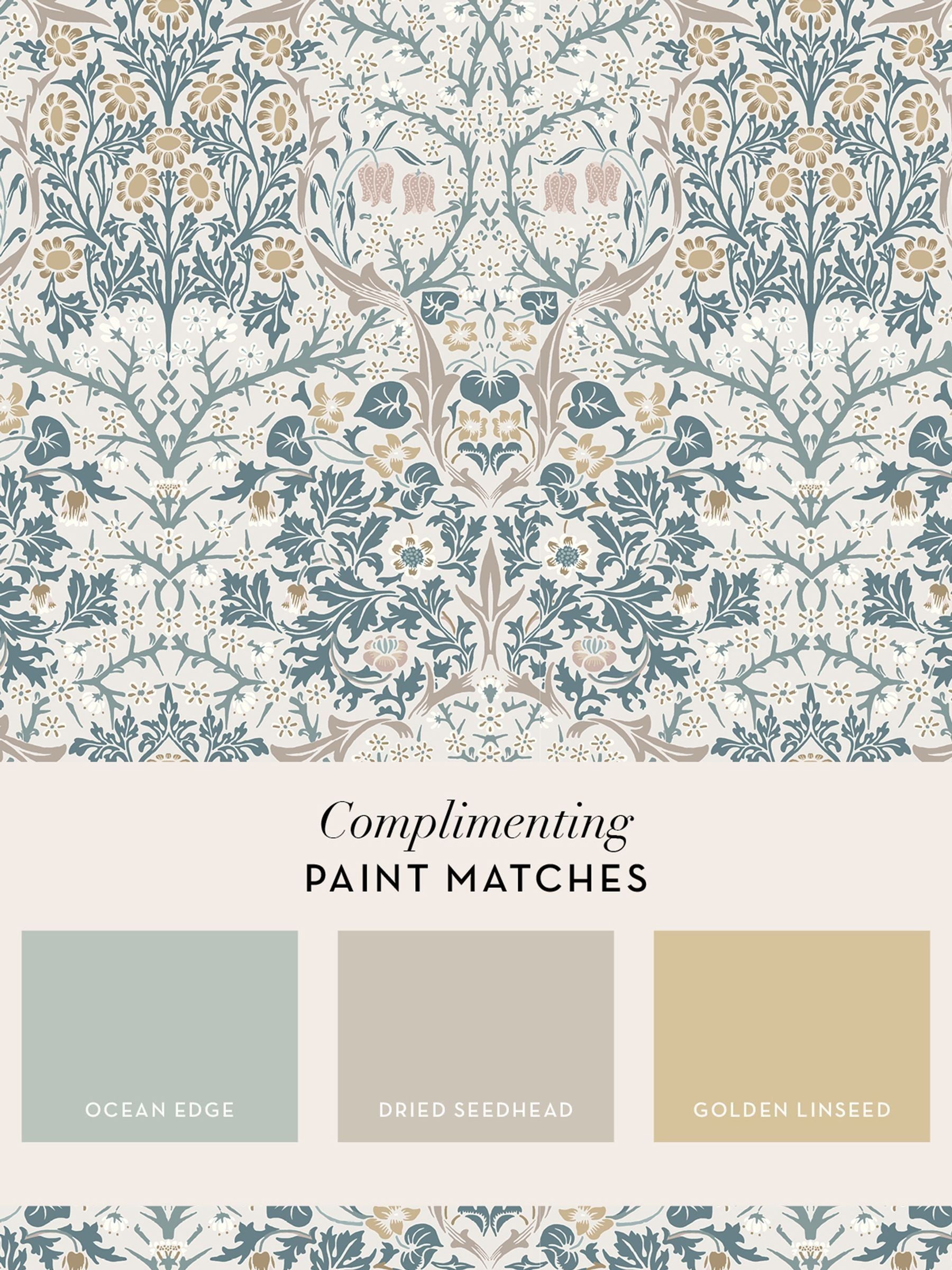 William Morris wallpaper Meadow Blackthorn 10m (British brand)