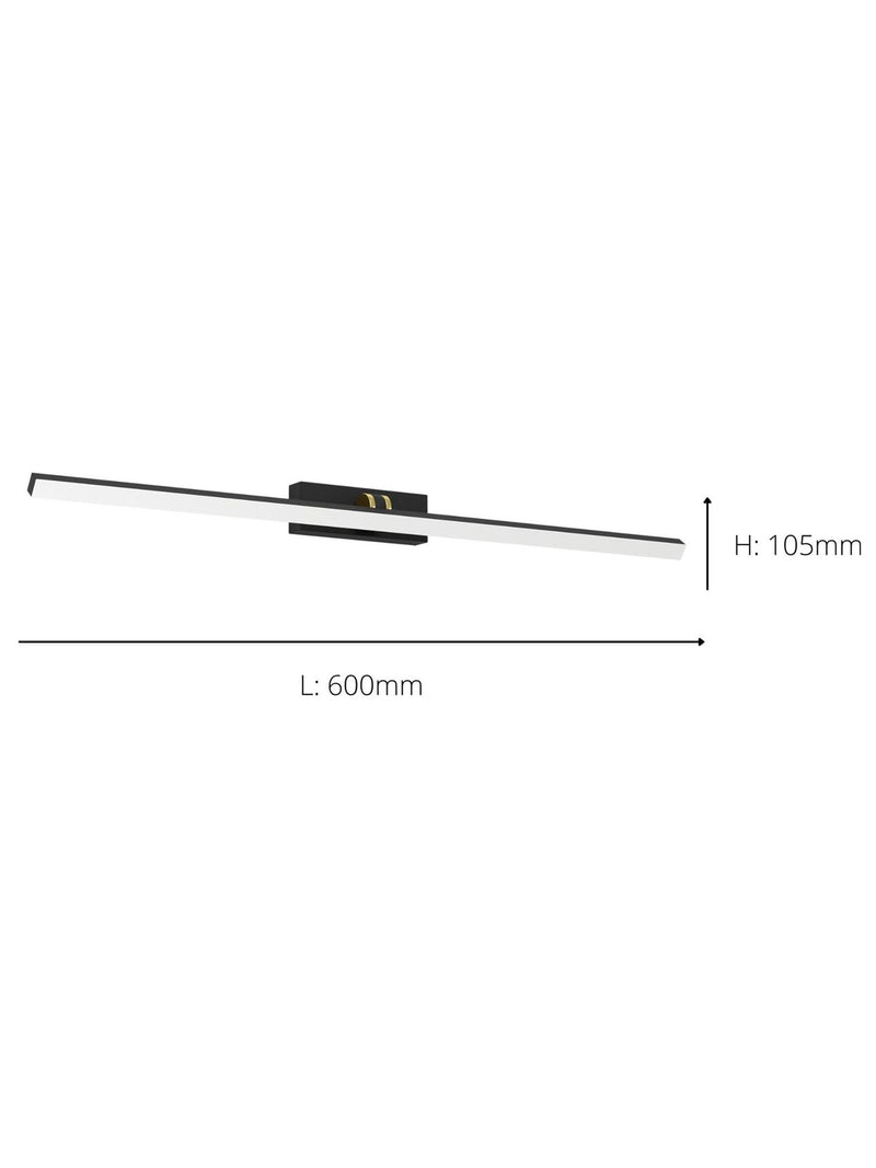 Eglo black brass mirror light 60cm - British product