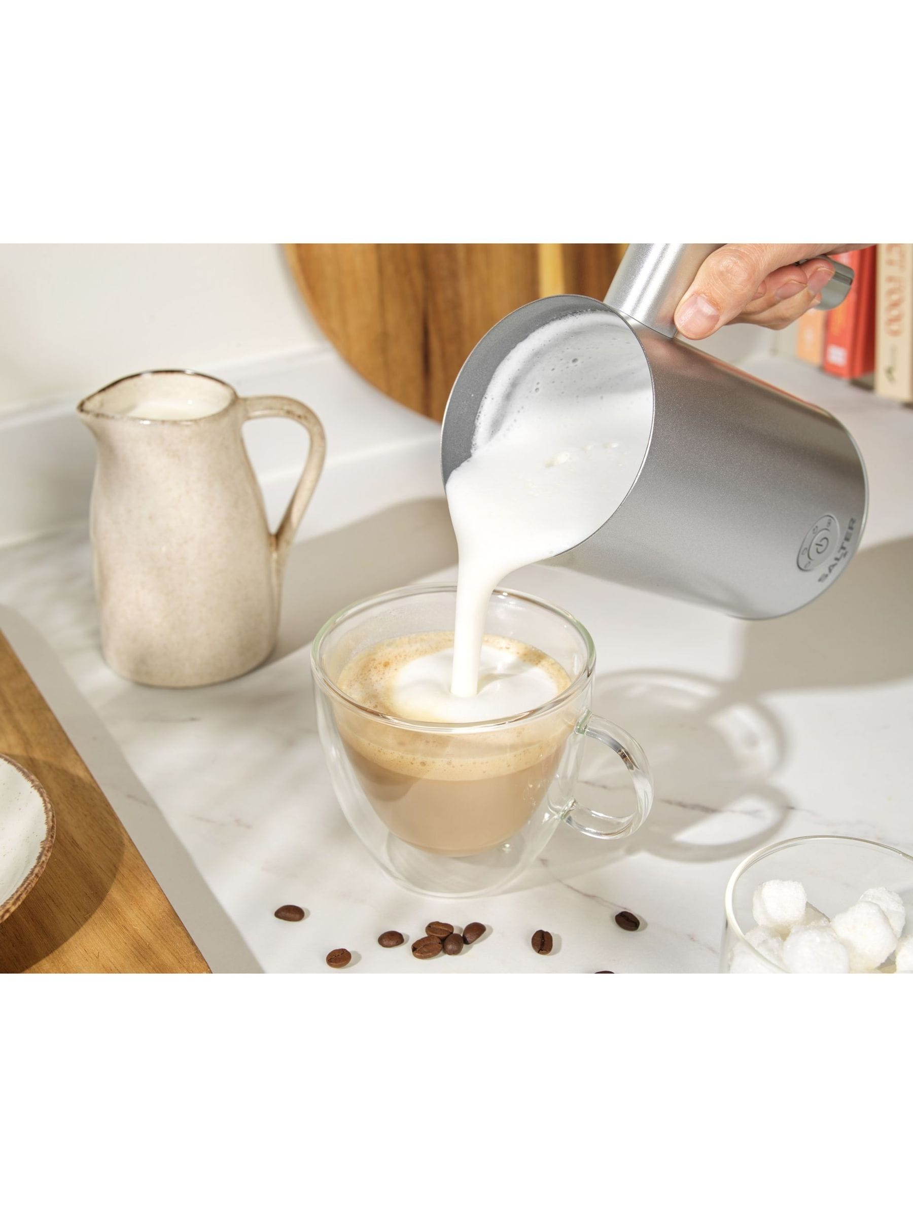 Salter Silver Aspen Milk Frother