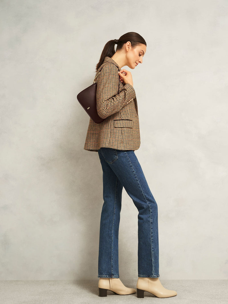 Hobbs Briella leather bag chocolate brown, UK version