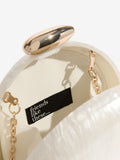 Friends Like These white round acrylic bridal clutch bag 14x10.5cm, UK version