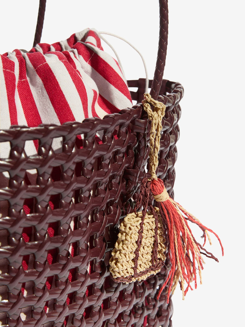 Friends Like These chocolate brown weave basket beach bag - British product