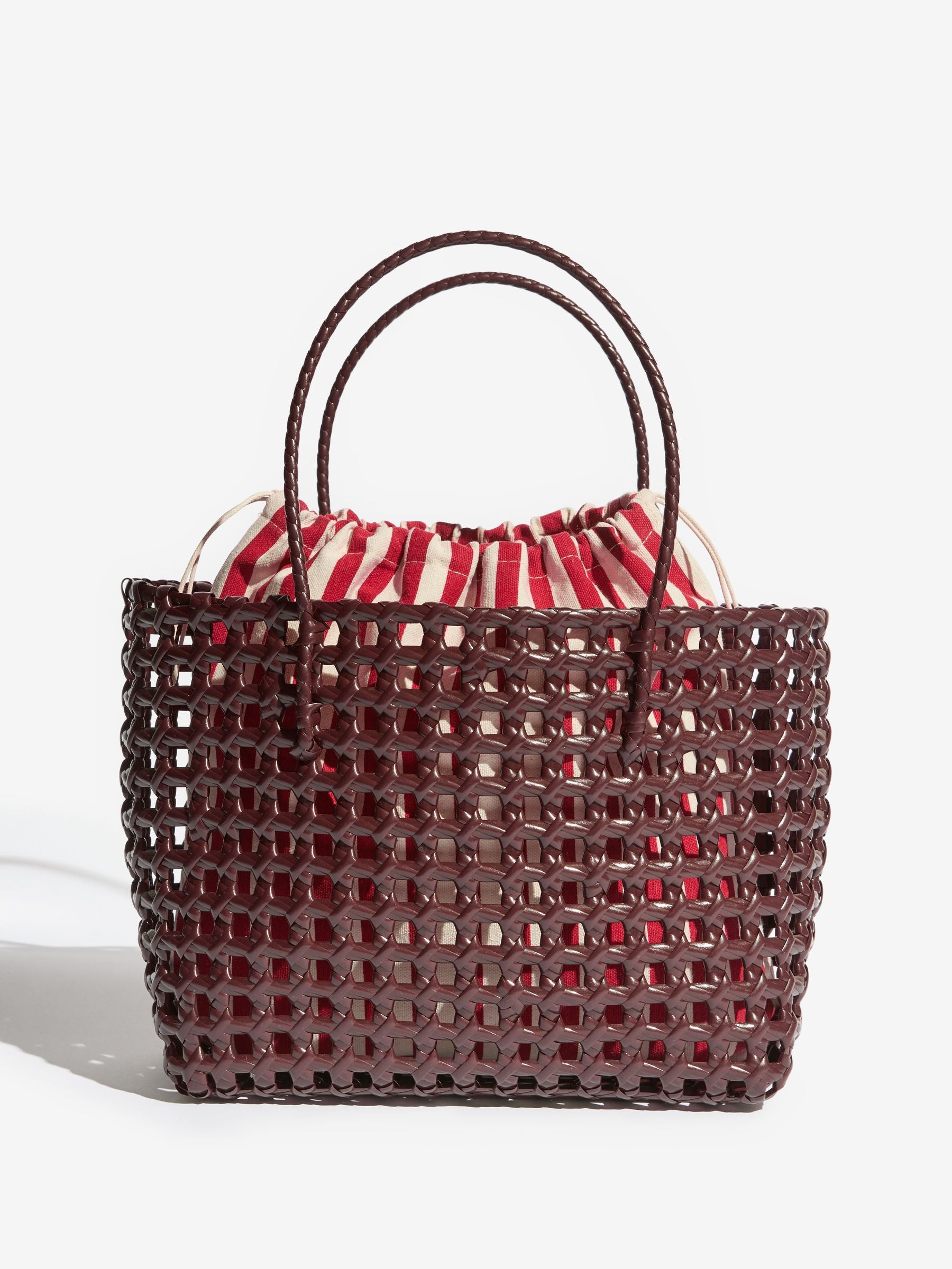 Friends Like These chocolate brown weave basket beach bag - British product