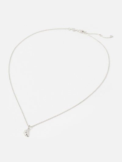 Collier pendentif croissant Claude argenté Oliver Bonas