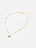 Oliver Bonas gold plated turquoise pendant necklace, imported from the UK