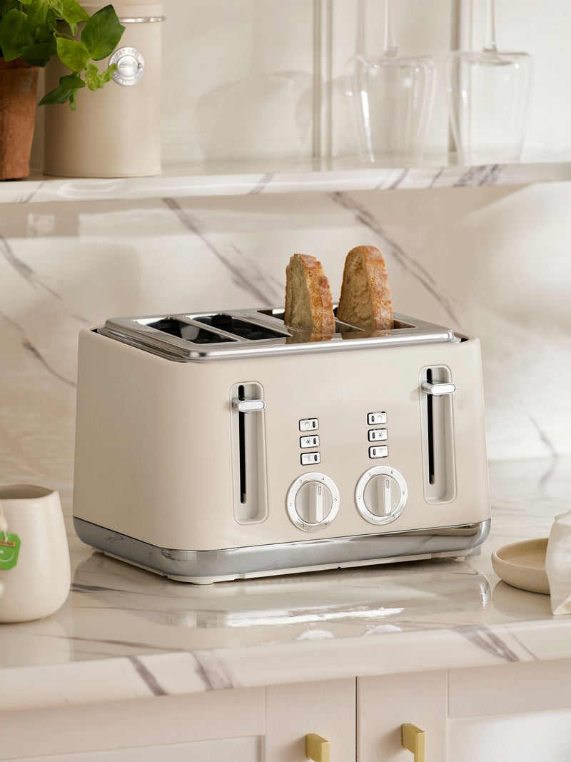 Cream Bronx 4 Slice Toaster