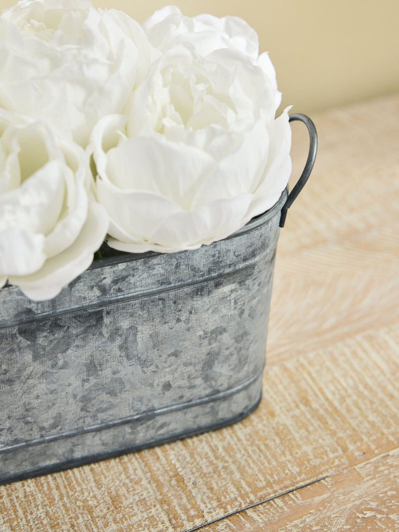 Shabby Chic artificial flower arrangement White Vintage Rose 25cm, imported from the UK
