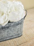 Shabby Chic artificial flower arrangement White Vintage Rose 25cm, imported from the UK