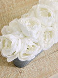 Shabby Chic artificial flower arrangement White Vintage Rose 25cm, imported from the UK
