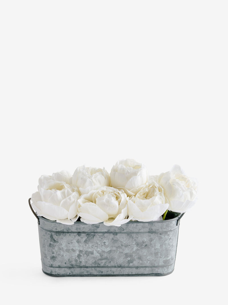 Shabby Chic artificial flower arrangement White Vintage Rose 25cm, imported from the UK
