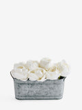 Shabby Chic artificial flower arrangement White Vintage Rose 25cm, imported from the UK