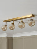 BHS satin brass vanity ceiling light 4 spotlights, imported from the UK