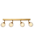 BHS satin brass vanity ceiling light 4 spotlights, imported from the UK