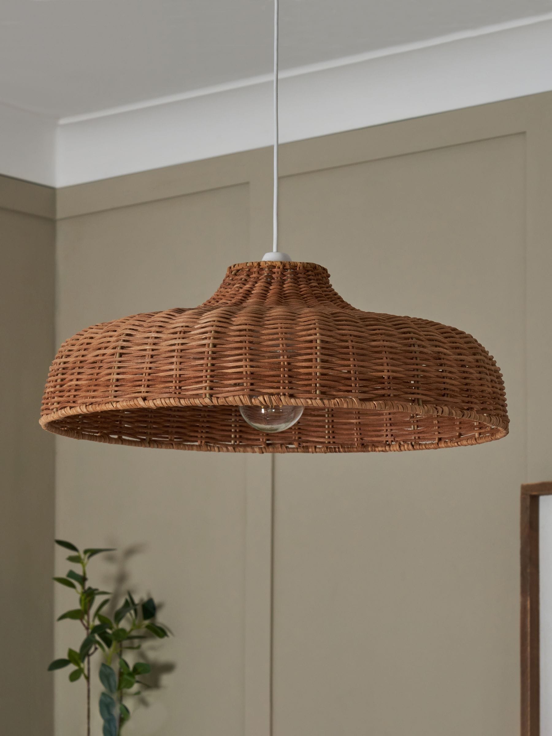 BHS Natural Bali Rattan ceiling light 40cm - British product