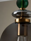 BHS Seline pendant light in brass and green - British product