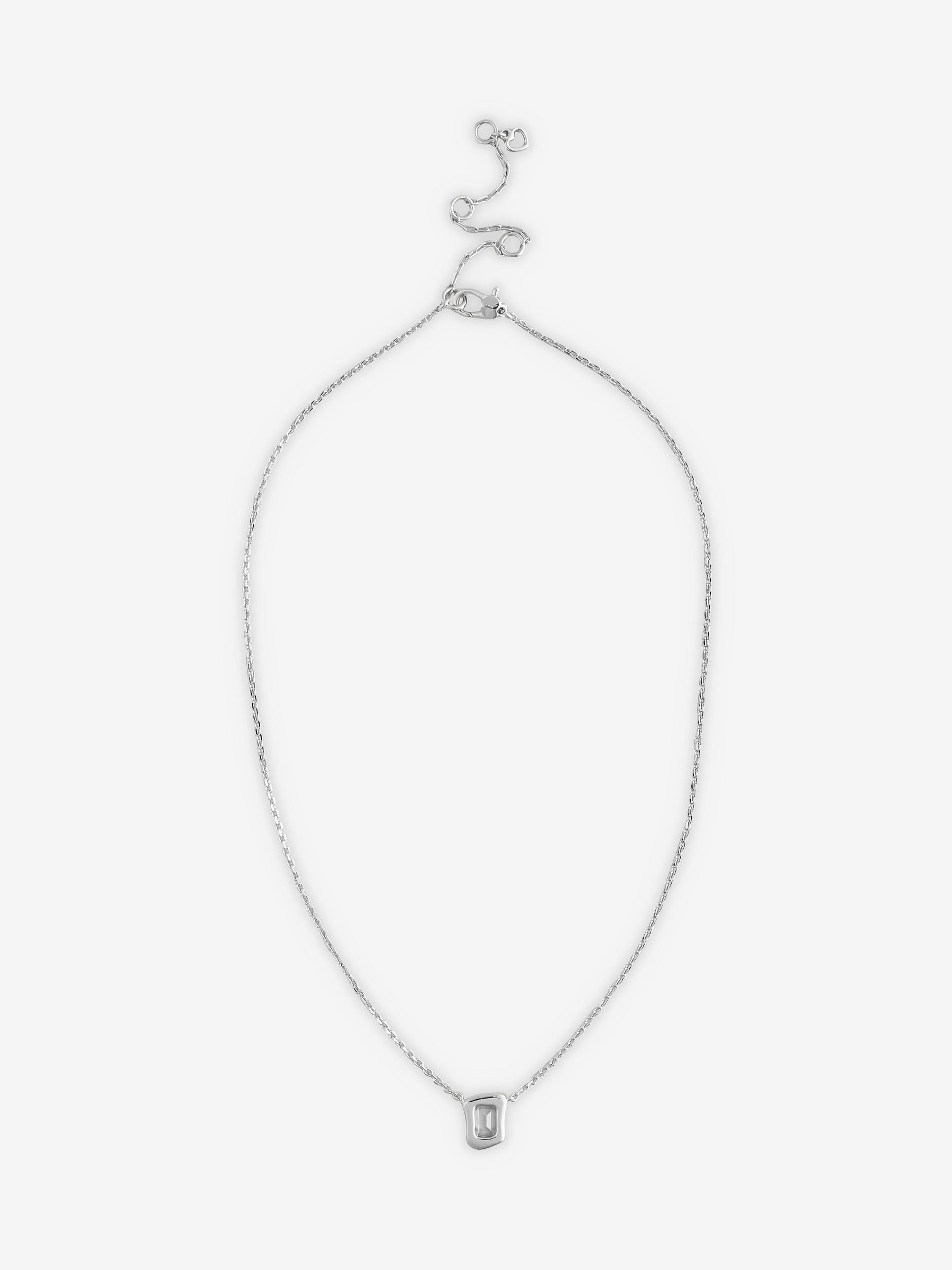 Kate Spade silver molten glass pendant necklace, UK version