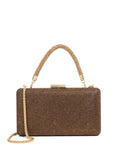 Dune London Brown Slim Beaut Hard Clutch Bag