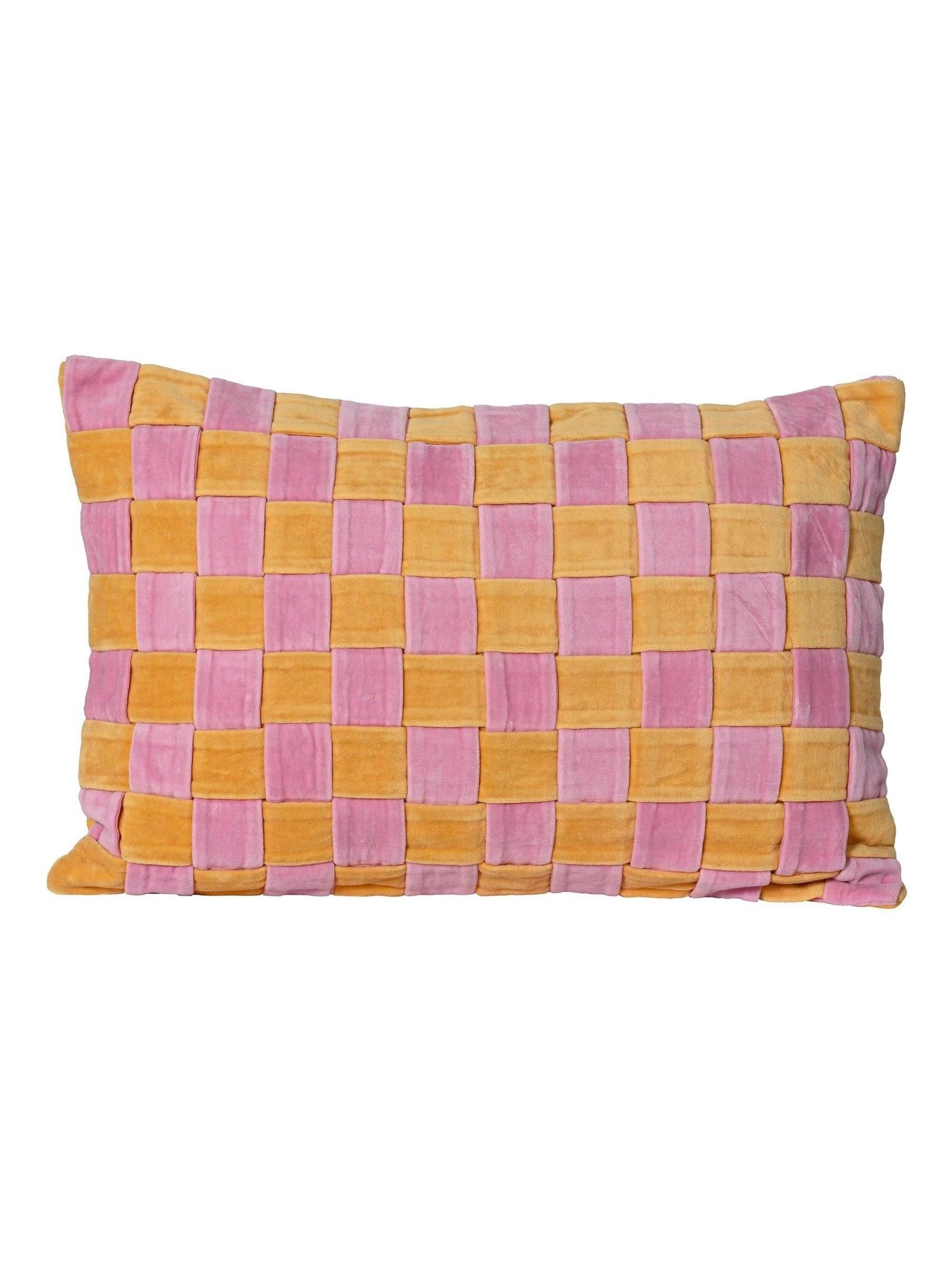 Decoris weave cushion orange cotton 40x60cm (British brand)