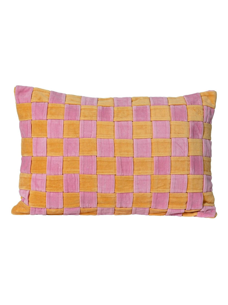 Decoris weave cushion orange cotton 40x60cm (British brand)