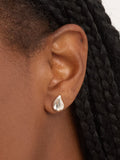 Einfach Silber Sterlingsilber-Ton 925 Polierte Nugget-Stecker