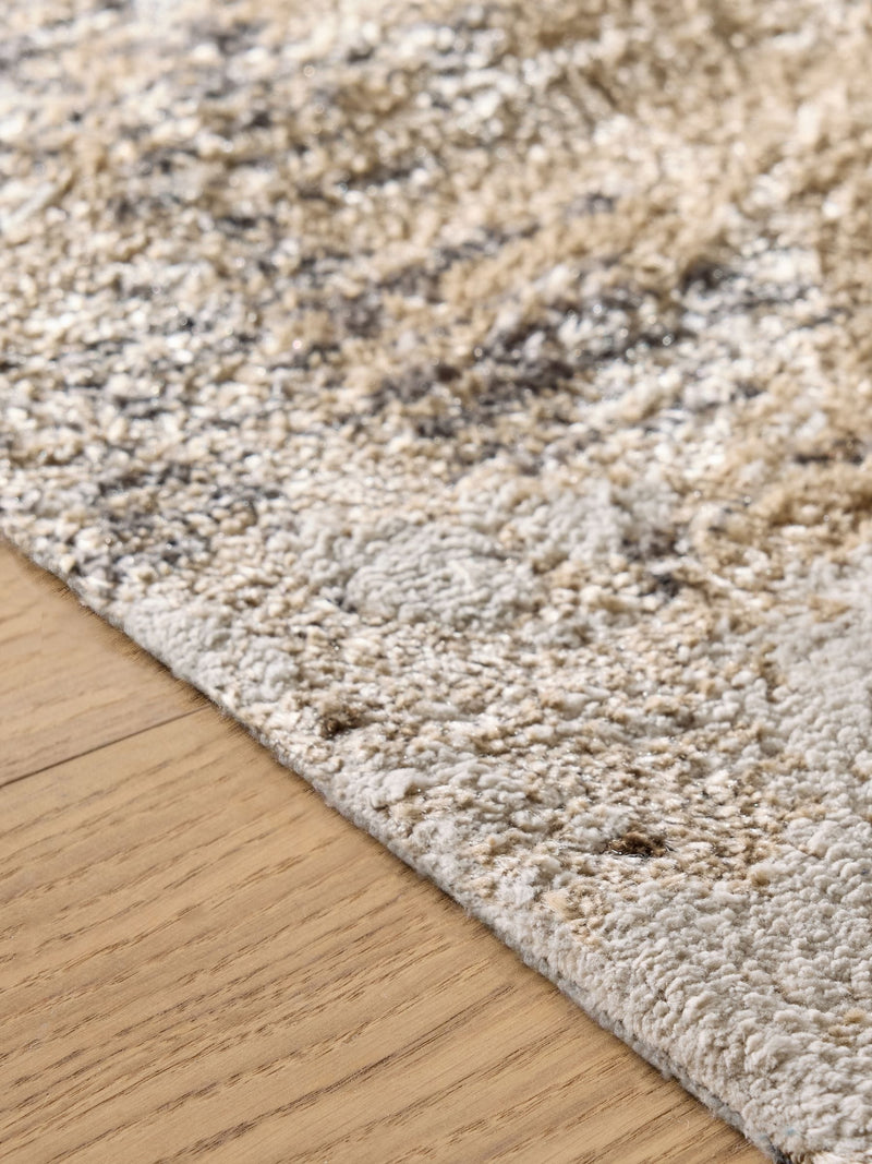 Elena abstract rug champagne gold neutral tones (British brand)