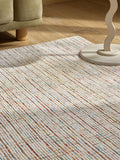 Multi abstract tufted wool rug - British product