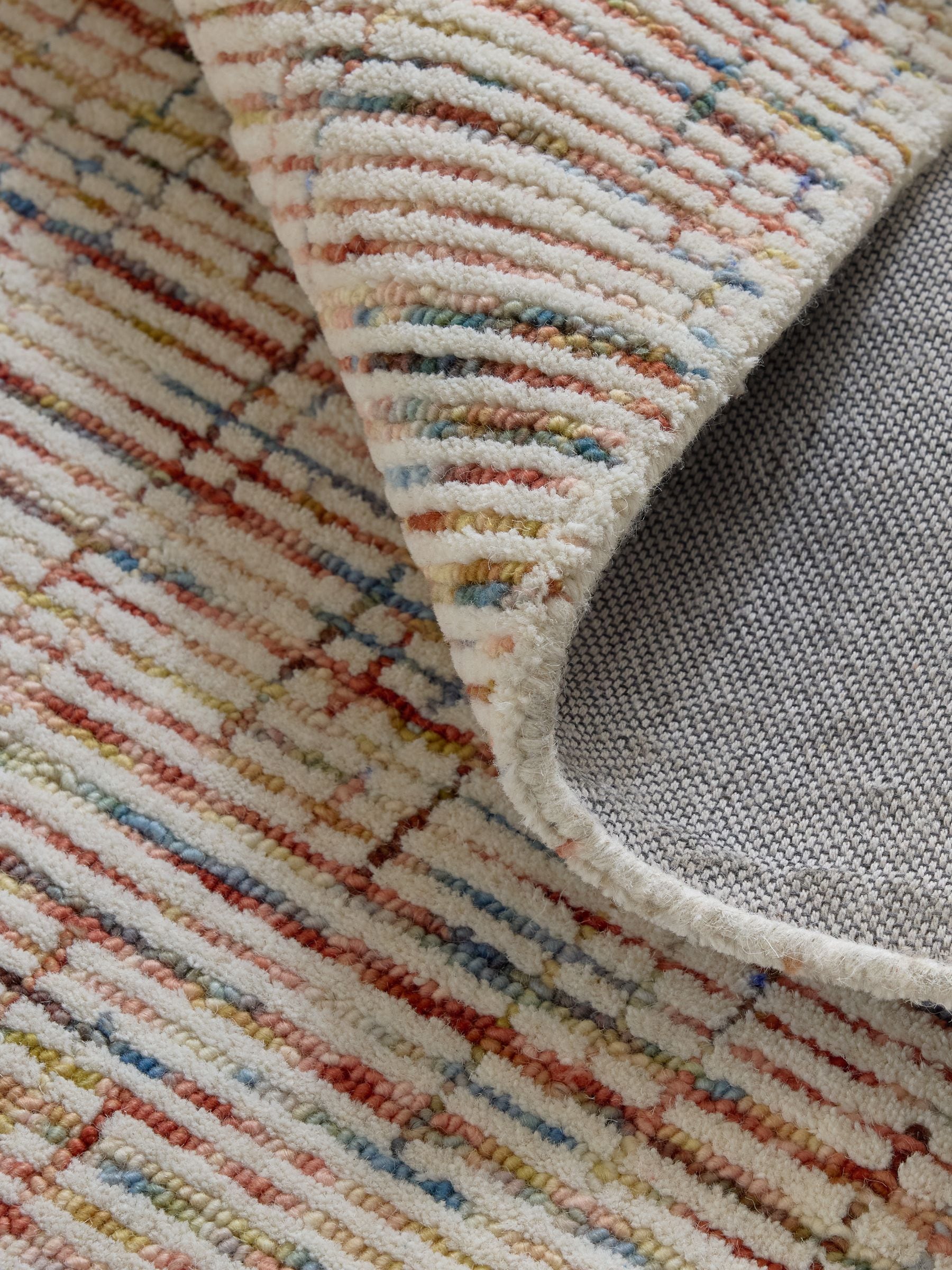 Multi abstract tufted wool rug - British product