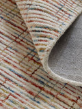 Multi abstract tufted wool rug - British product