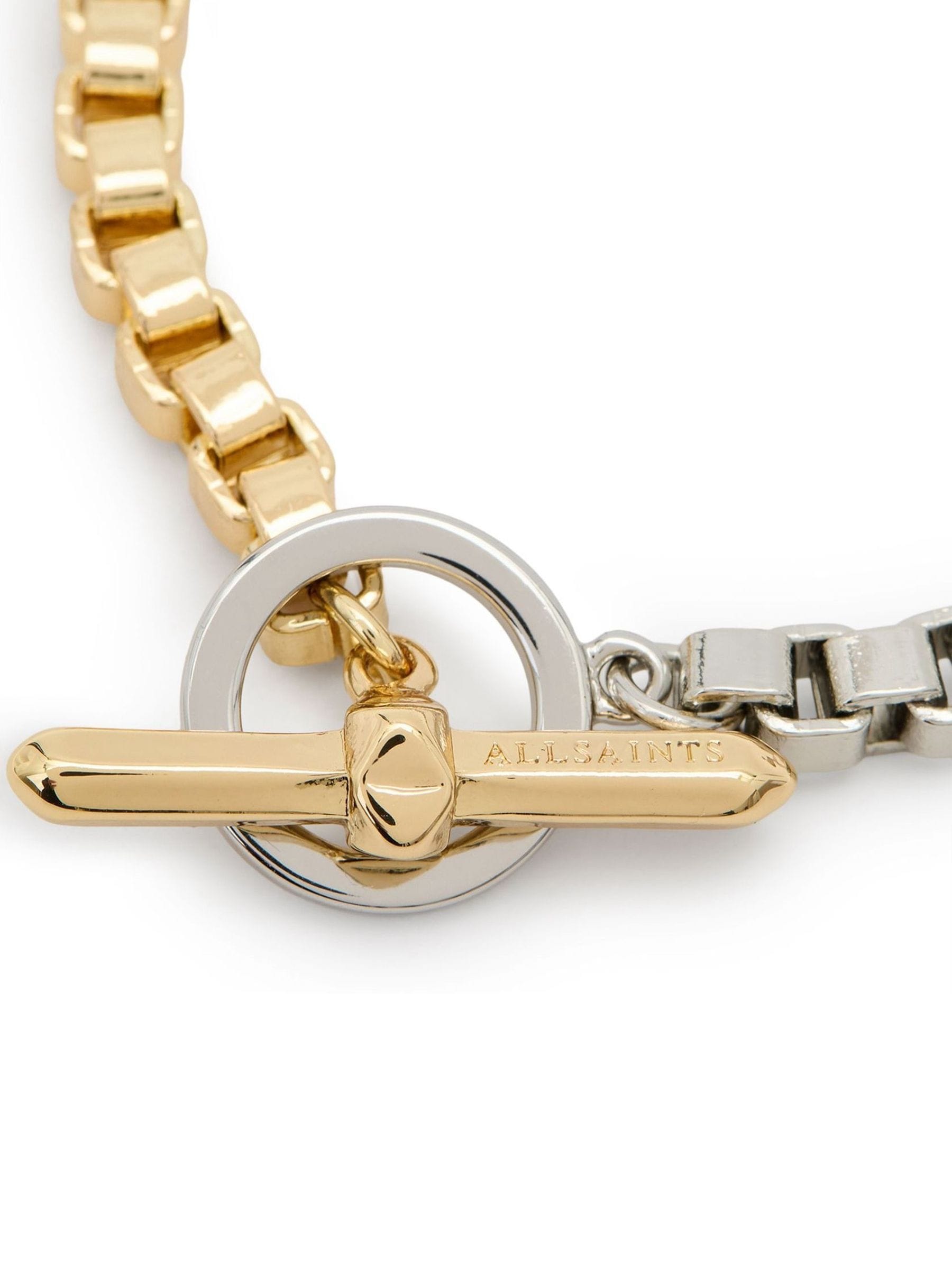 AllSaints Gold Tone Box Chain Link Bracelet - British product