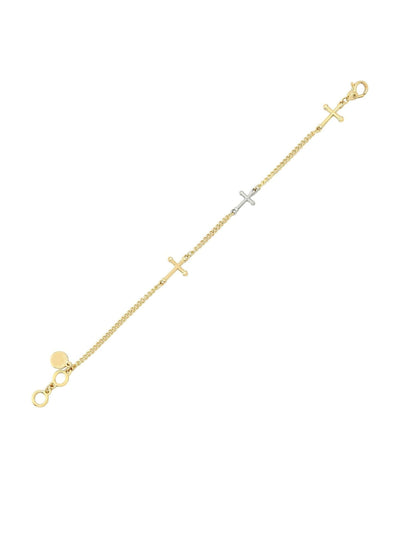 Next AllSaints Gold Tone Cross Chain Link Bracelet- Buy online at McGrocer