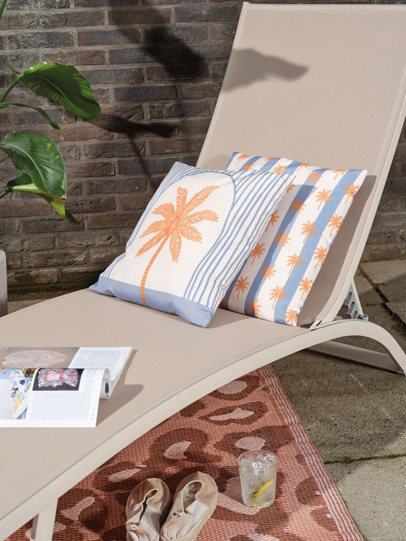 Decoris set of 2 outdoor palm cushions (British brand)
