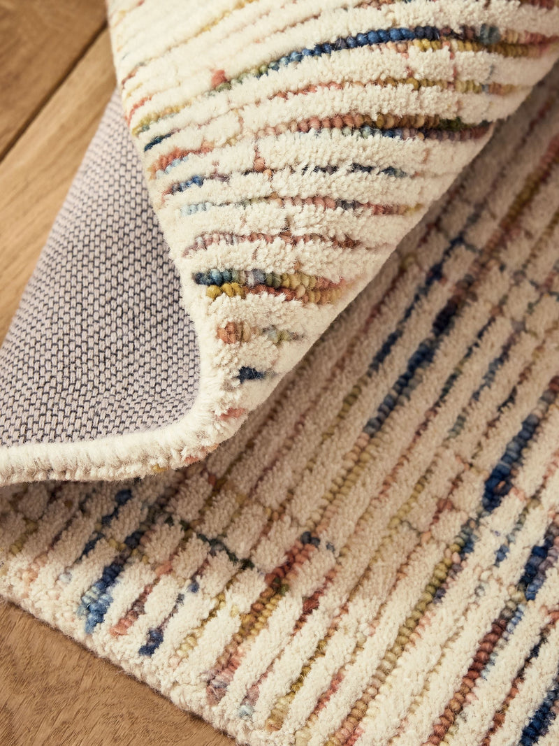 Multi abstract tufted rug runner (British brand)