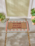 Multi Sweet Home coir doormat, natural fibre, UK version